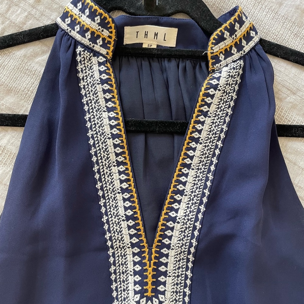 THML embroidered mini dress